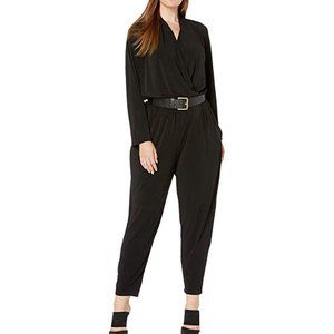 Michael Kors Long Sleeve Wrap Style Jumpsuit